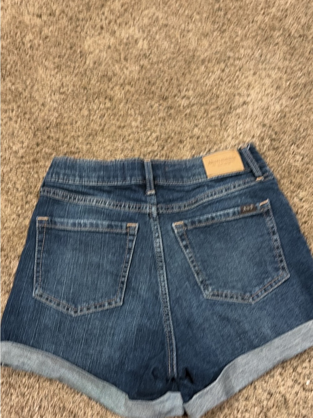 abercrombie kids Dark Blue Rolled-Hem Denim Shorts